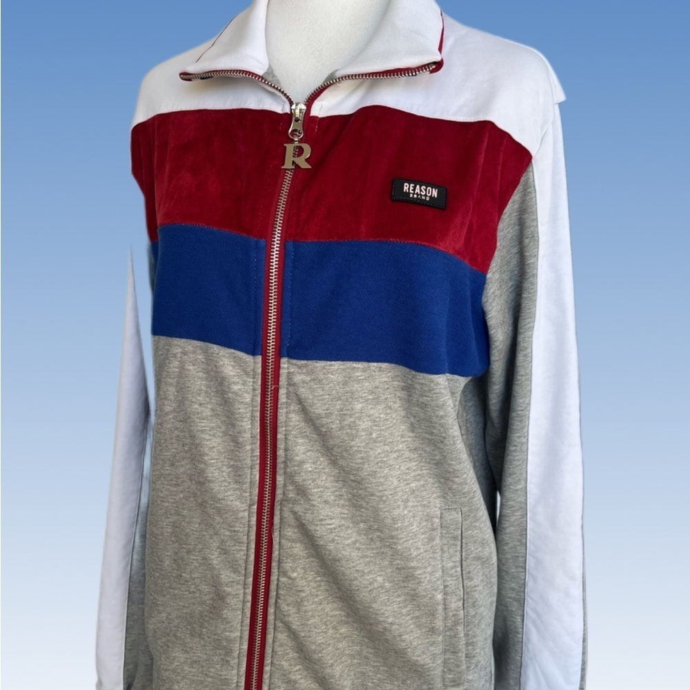 VINTAGE Reason Men’s Multicolor Zip-Up Jacket size M